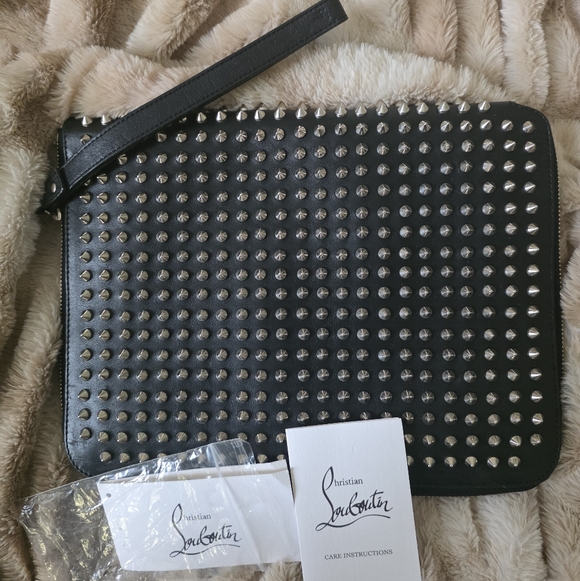 Christian Louboutin Handbags - Christian Louboutin Cris Case | Studded & Red Interior